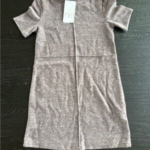 Zara Heather Gray Knit Dress